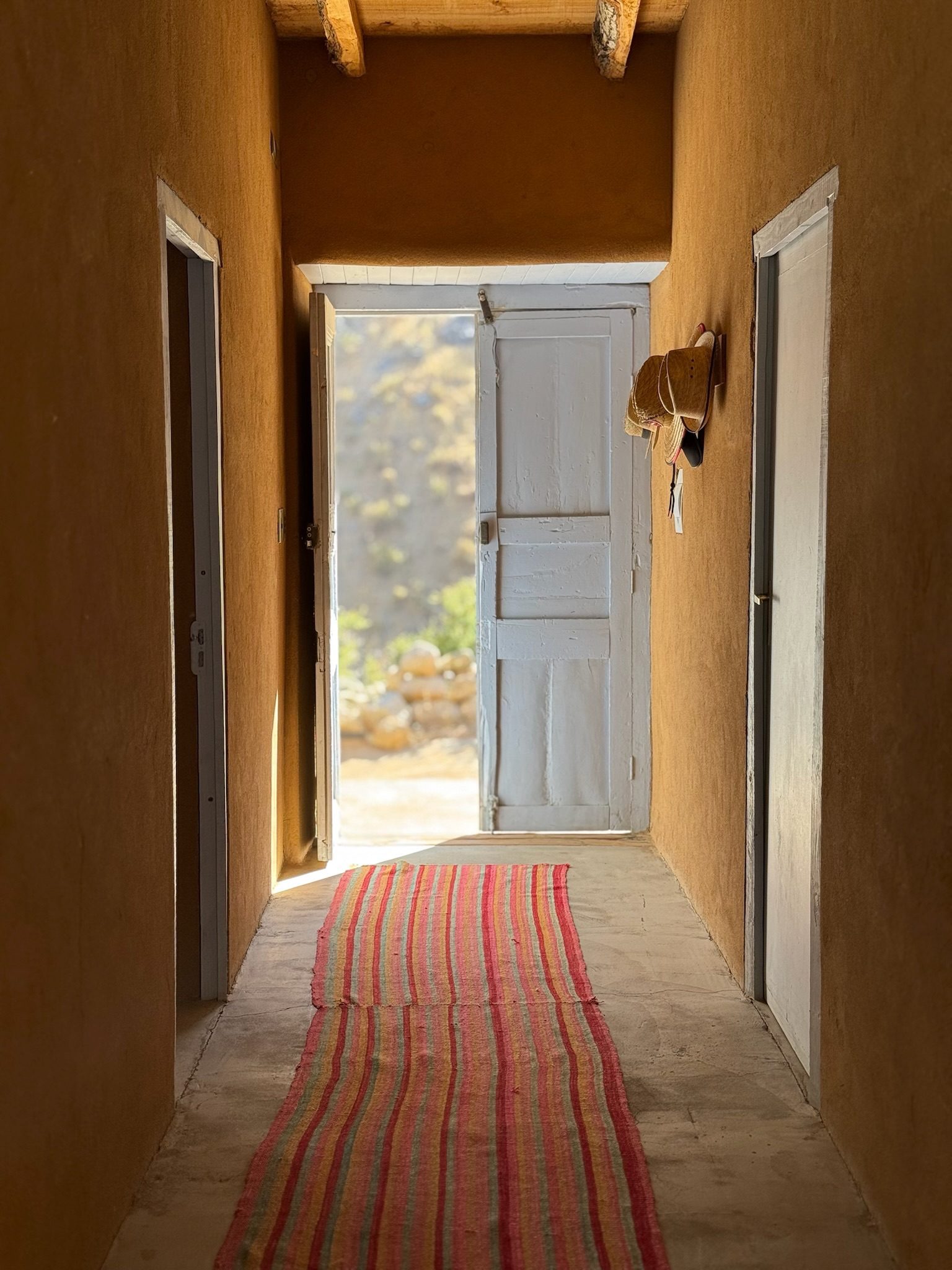 Adobe corridors of the house