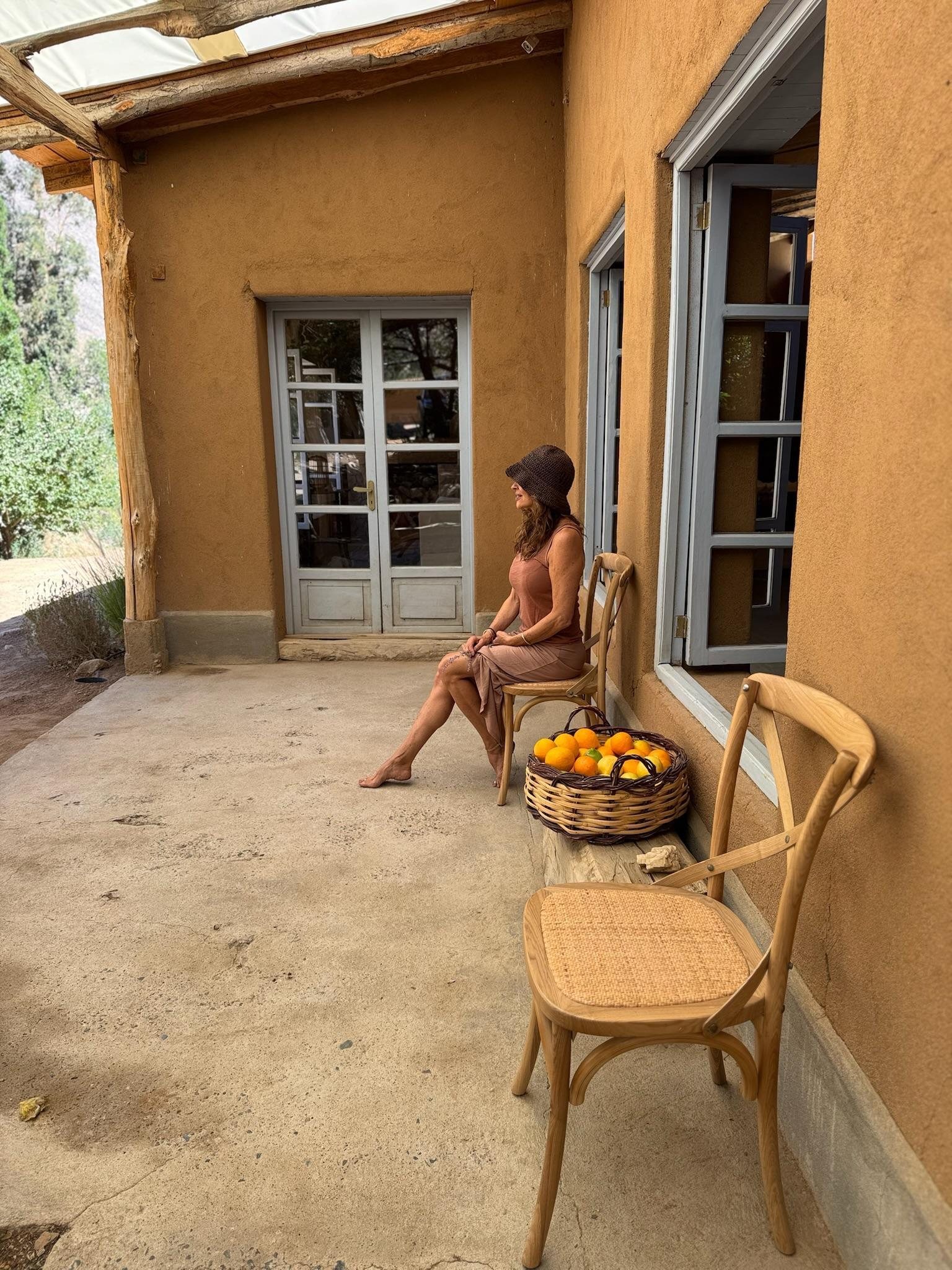 Terraza de la casa en el valle